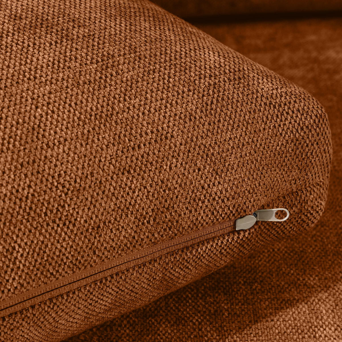 SOFA LUMO, 3-Sitzer, Rotbraun - Rotbraun/Schwarz, Holz/Holzwerkstoff (198/90/95cm) - KONSIMO®