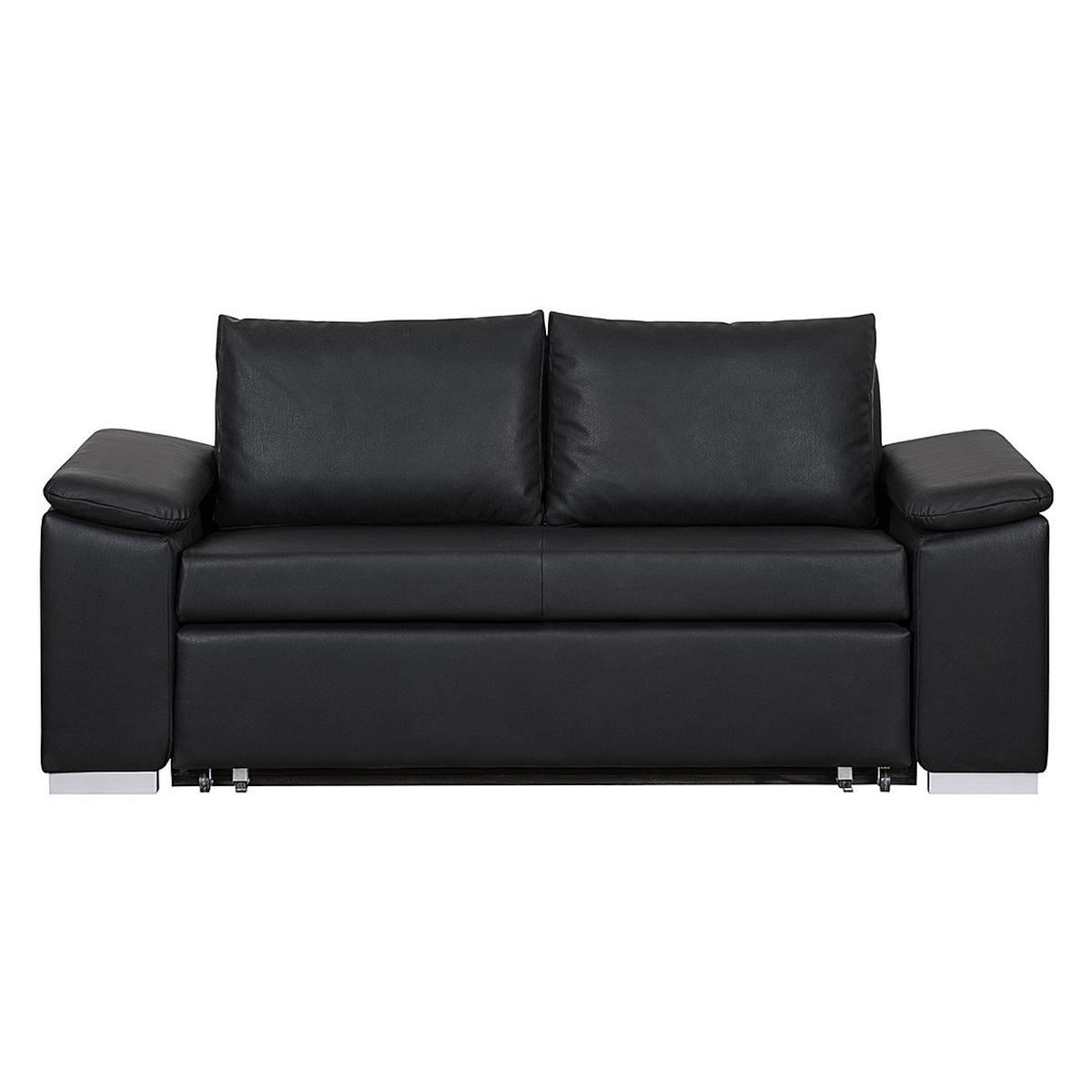 SCHLAFSOFA mit schräger Armlehne - Schwarz, Kunststoff (190/90/90cm) - home24