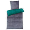 WINTER-BETTWÄSCHE 135x200 Cashmere-Touch Warmer Winter Bettbezug Kuschelig Anthrazit Grün - Grün, Textil (135/200cm) - Carpe Sonno