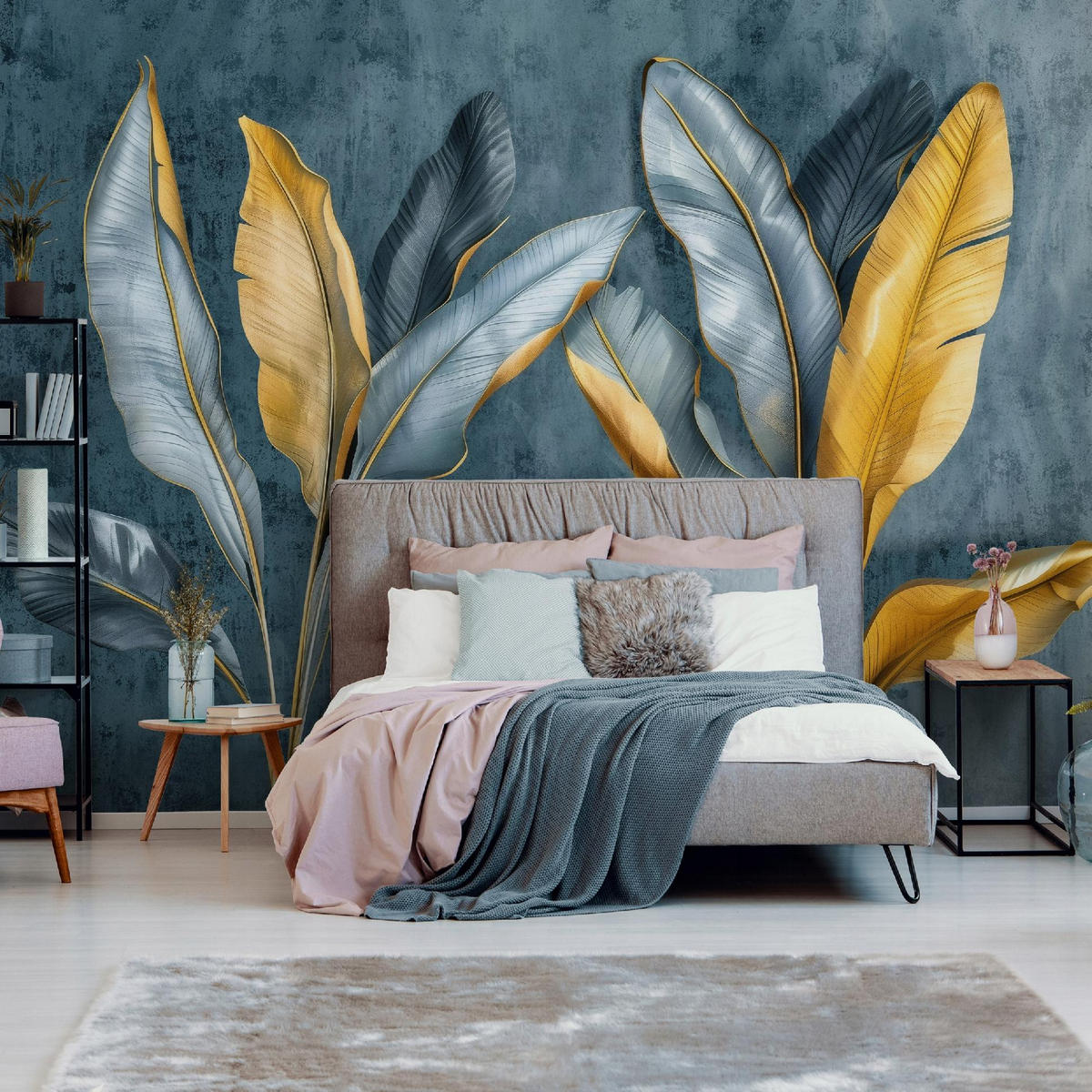 FOTOTAPETE Blätter Natur Vlies Tapete Wohnzimmer Schlafzimmer 350x250 - Multicolor, Papier (350/250cm) - Wallarena