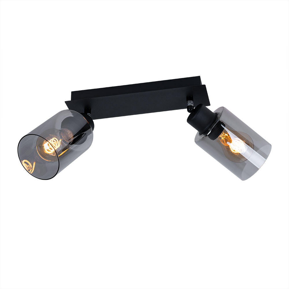 LED DECKENLEUCHTE Metall Rauchfarben Schwarz - Schwarz, Glas (27/9/21.5cm) - Globo Lighting