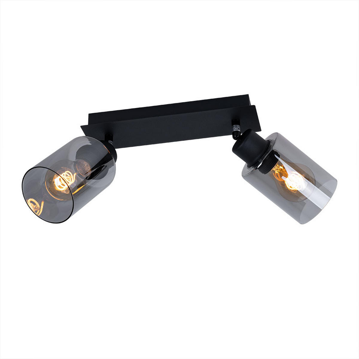 LED DECKENLEUCHTE Metall Rauchfarben Schwarz - Schwarz, Glas (27/9/21.5cm) - Globo Lighting