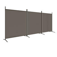 PARAVENT 3-teilig Anthrazit 525/180 Cm Stoff - Anthrazit, Textil (525/180/0.1cm) - vidaXL