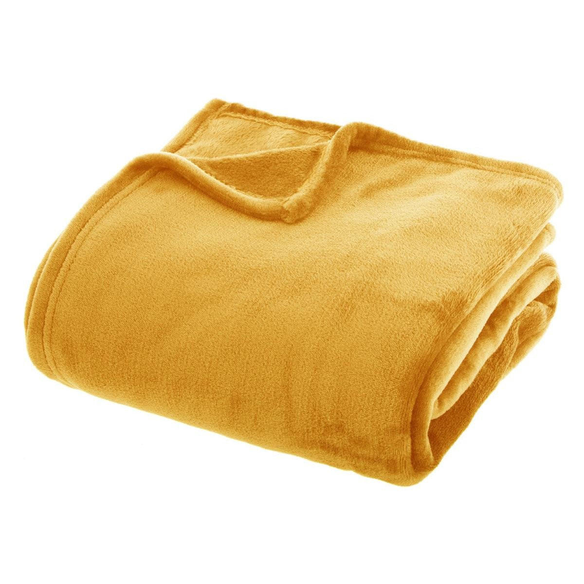 FLEECEDECKE Uni 180/230 cm - Gelb, Textil (180/230cm) - Atmosphera Createur d´interieur