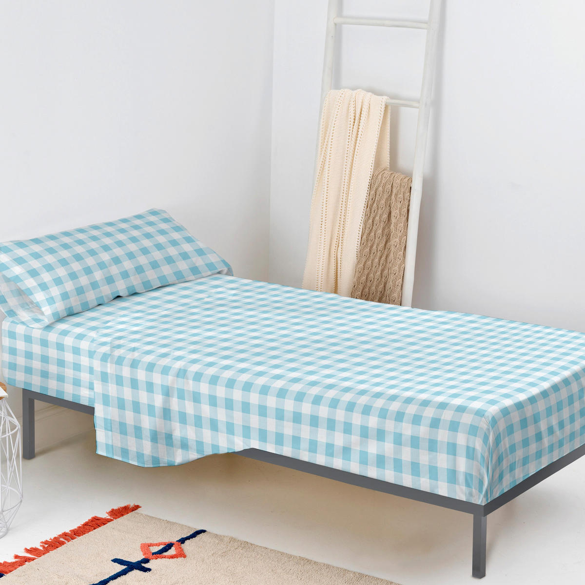 BETTWÄSCHE 2er-Set teiliges vichy 160x270 cm blau - Blau, Textil (160/270cm) - Happy Friday
