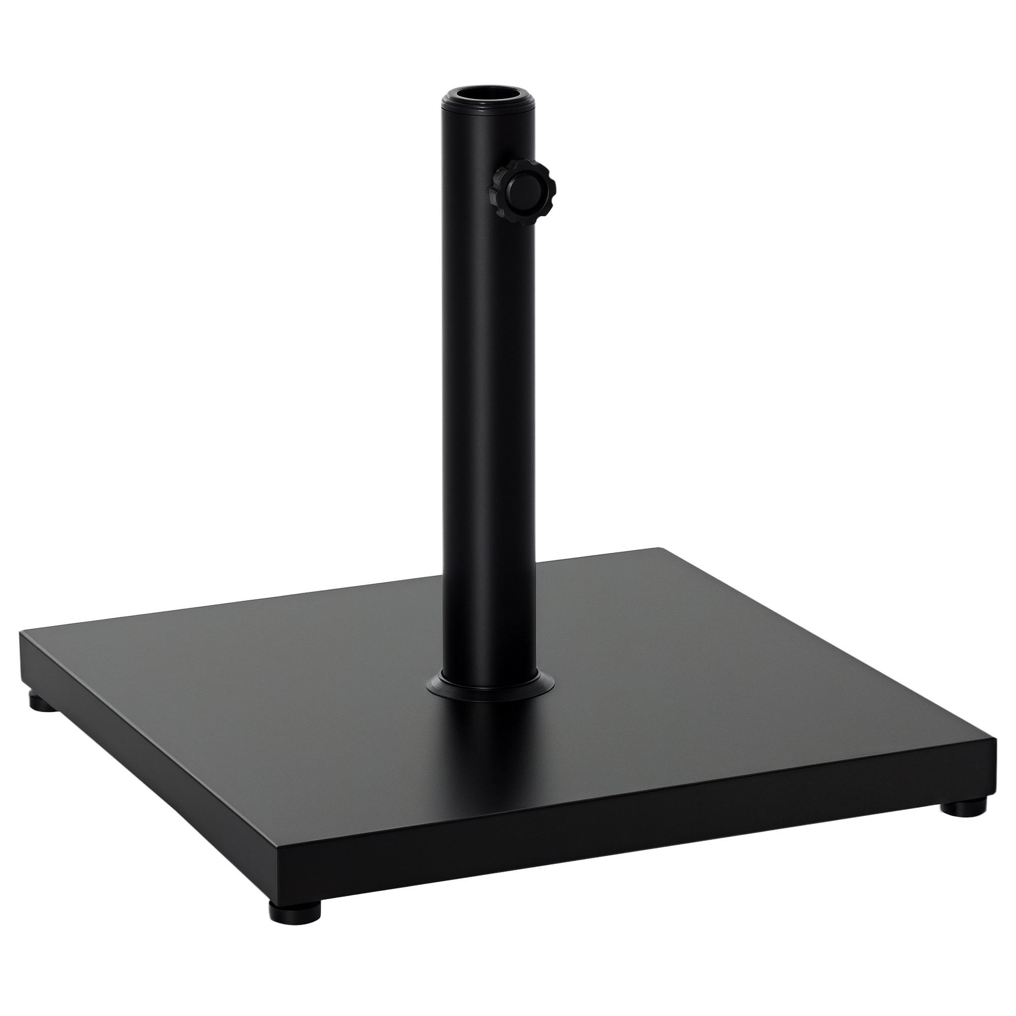 SONNENSCHIRMSTÄNDER Schwarz 45/45/39 cm - Schwarz, Metall (45/45cm) - PANGIVO
