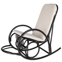 SCHAUKELSESSEL - Webstoff / Rattan - Dunkelbraun, Naturmaterialien/Textil (59/113/137cm) - home24