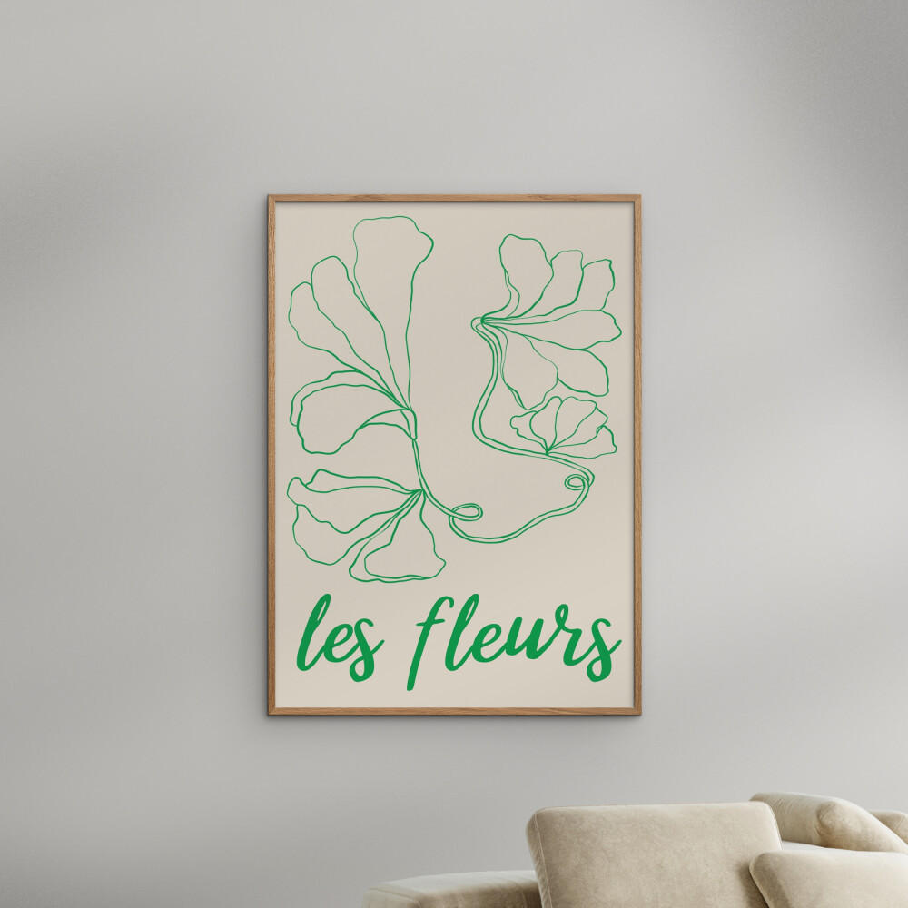 POSTER Affordable Art Prints - Abstract Fleurs - Grün, Papier (50/2/70cm) - Poster&Frame