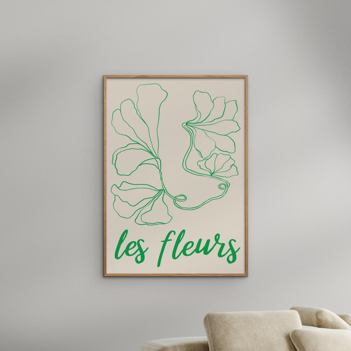 POSTER Affordable Art Prints - Abstract Fleurs - Grün, Papier (50/2/70cm) - Poster&Frame