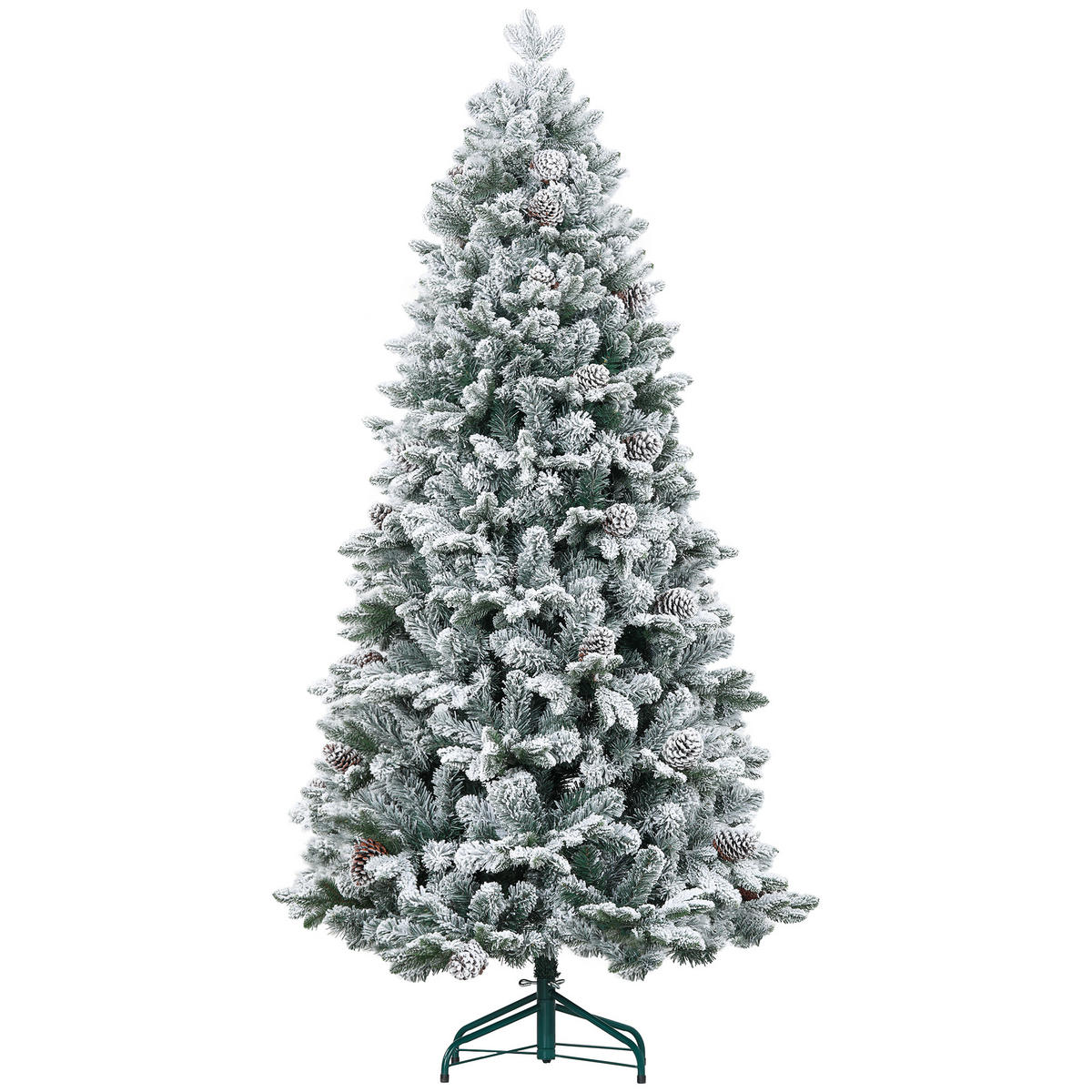 WEIHNACHTSBAUM DE-41535 Kunstschnee und Tannenzapfen, 180 cm Grün - Grün, Kunststoff (183cm) - ComfortXL