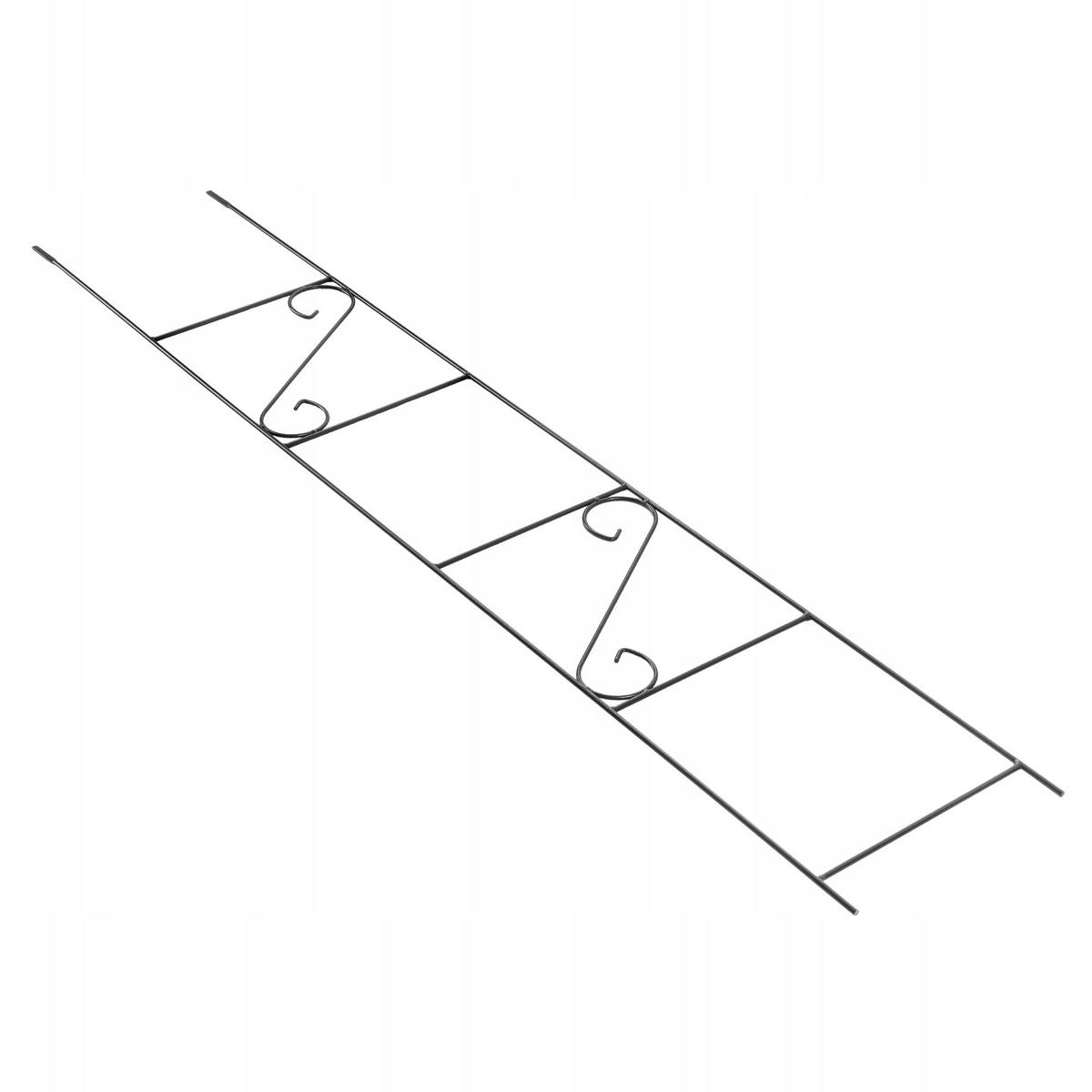 BLUMENGITTER, 26 x 151 cm, Schwarz - Schwarz, Metall (26/151cm) - KADAX
