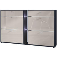 SCHUHSCHRANK Today Fronten in Sandgrau Hochglanz - Sandfarben, Holzwerkstoff (155.5/95/28cm) - Vladon