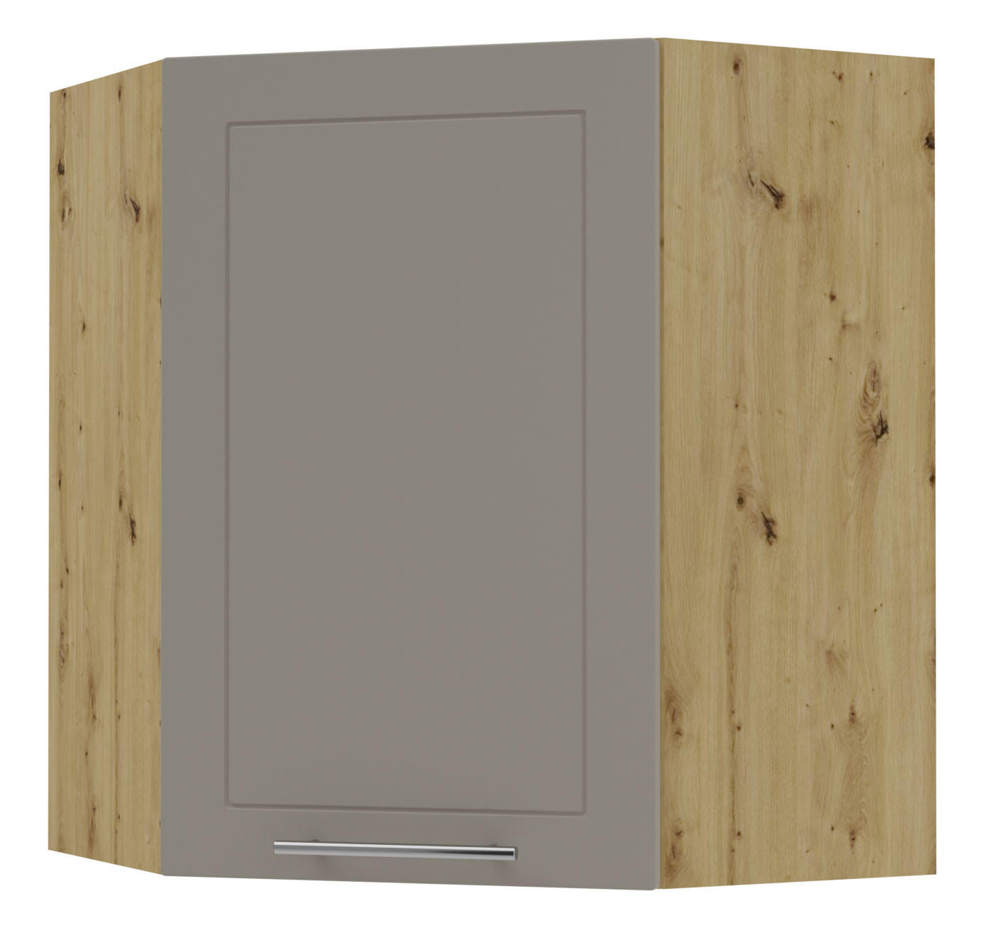 KÜCHENHÄNGESCHRANK Kvantum W10/60 Beige Matt / Eiche Artisan Matt 60 / 60 / 72cm - Beige/Eiche Artisan, Holz/Holzwerkstoff (60/72/60cm) - Feldmann-Wohnen