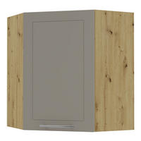 KÜCHENHÄNGESCHRANK Kvantum W10/60 Beige Matt / Eiche Artisan Matt 60 / 60 / 72cm - Beige/Eiche Artisan, Holz/Holzwerkstoff (60/72/60cm) - Feldmann-Wohnen