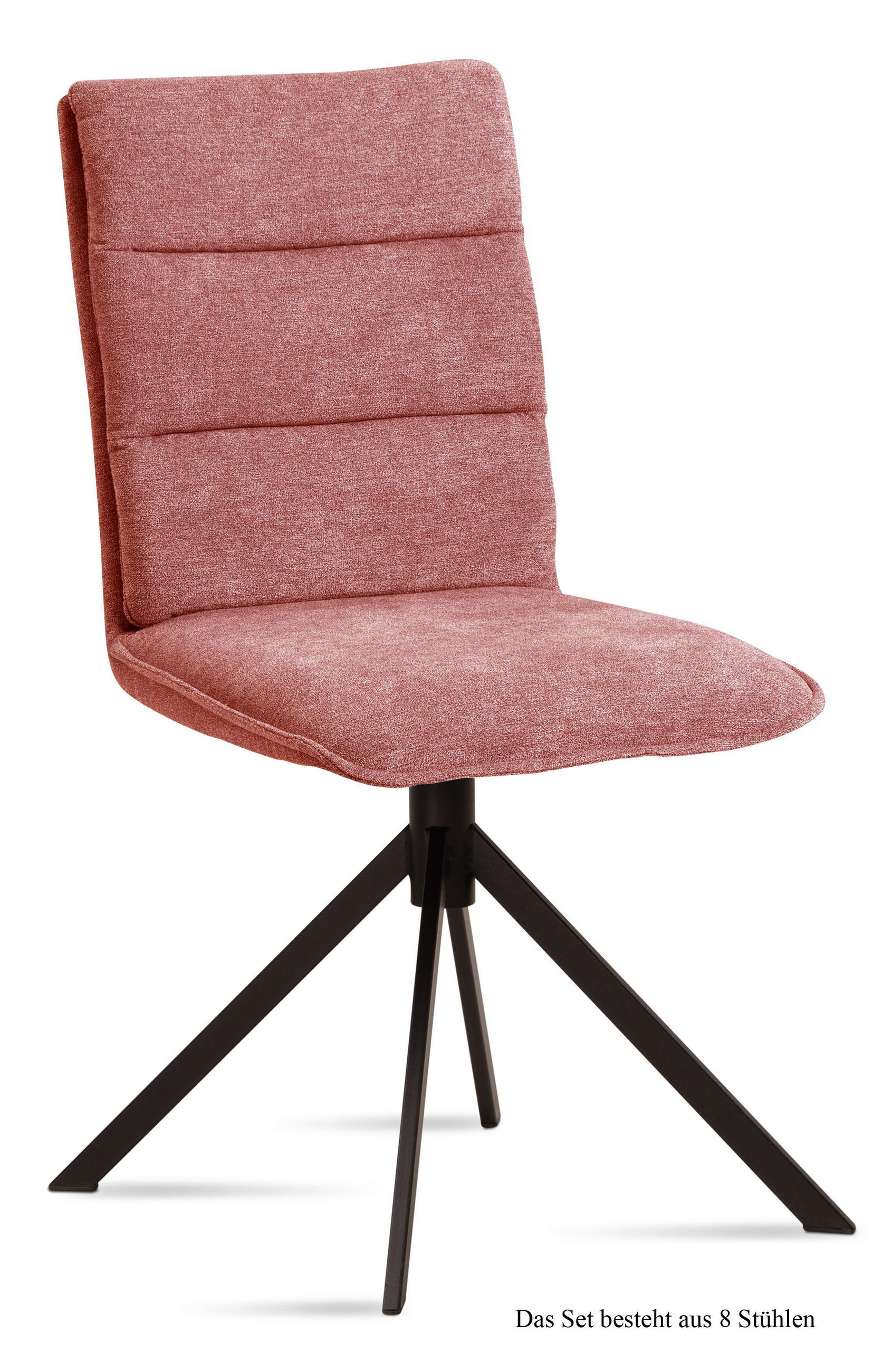 ESSZIMMERSTUHL (8er-Set) Dulce 47x92x60 Schwarz/Rosewood - Dunkelrosa/Schwarz, Kunststoff (60/92/47cm) - 58aufmkessel