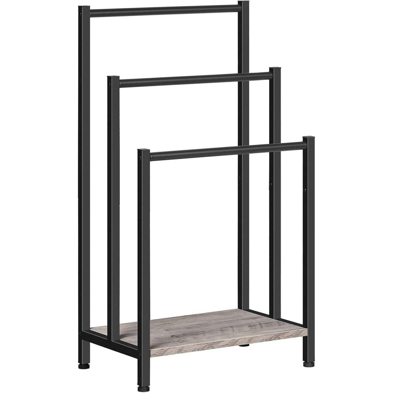 HANDTUCHSTÄNDER Greige + Schwarz 43 x 28 x 81 cm - Multicolor, Metall (28/81/43cm)