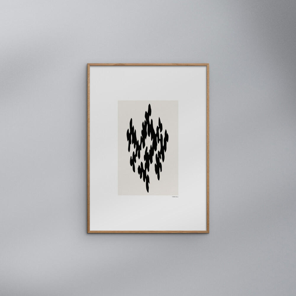 POSTER mit Rahmen Arch Atelier - La Collection Japonaise - 03 - Eichefarben/Schwarz, Holz/Papier (70/100cm) - Poster&Frame