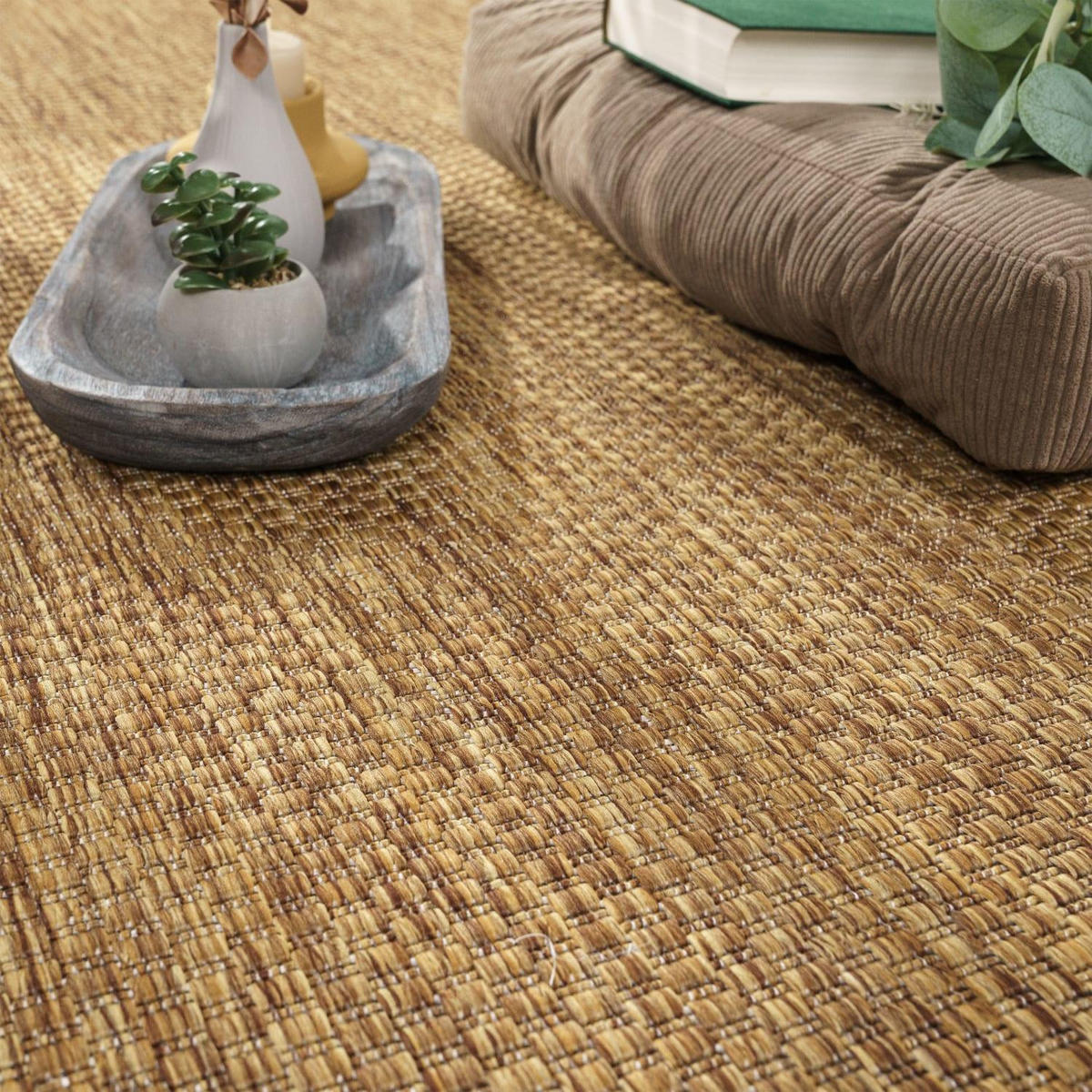 OUTDOORTEPPICH 80/80 VENEDIG 165 - Dunkelbraun, Kunststoff (80/80cm) - Paco Home