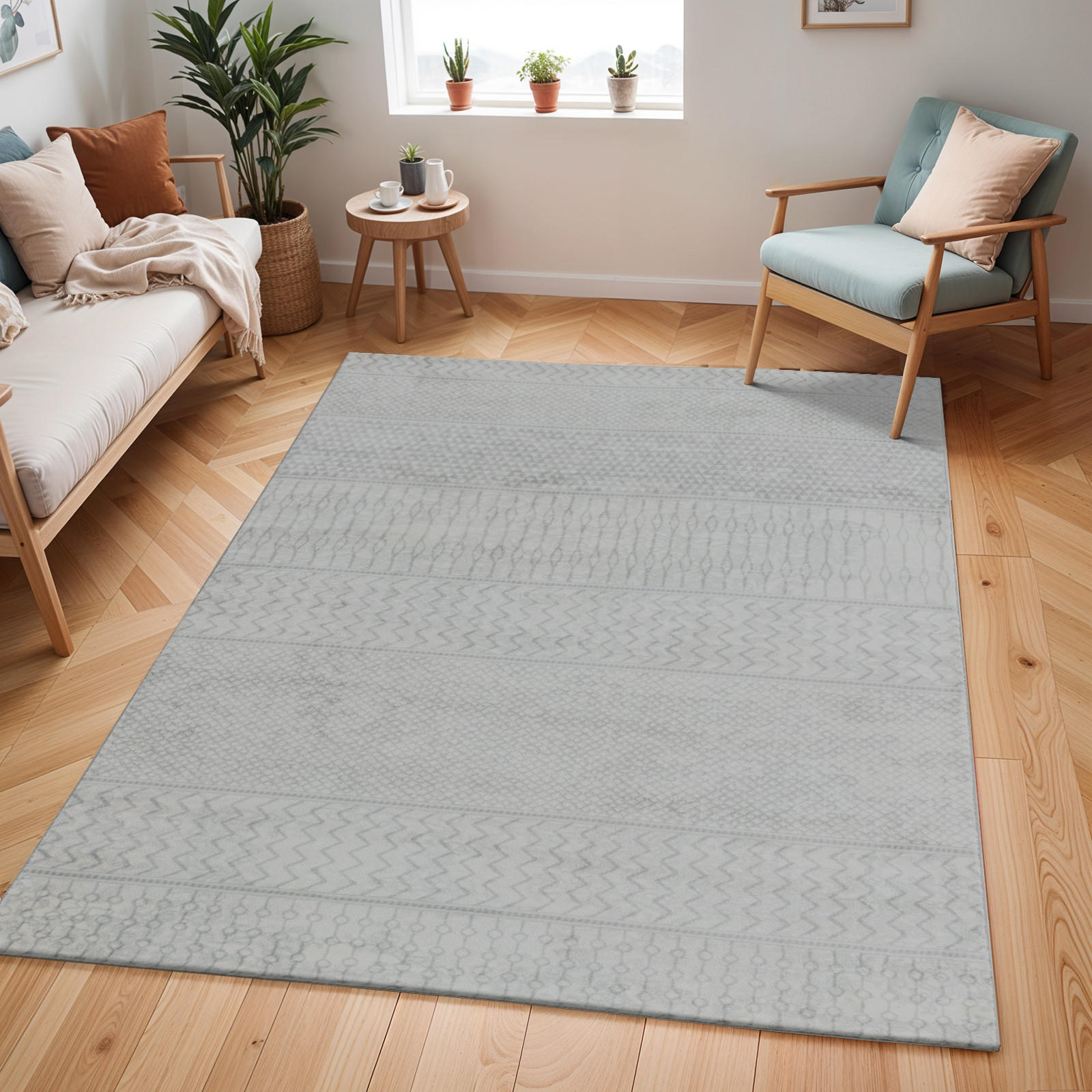 KURZFLORTEPPICH 160/220 cm Grau - Grau, Naturmaterialien/Textil (160/220cm) - LIVABLISS