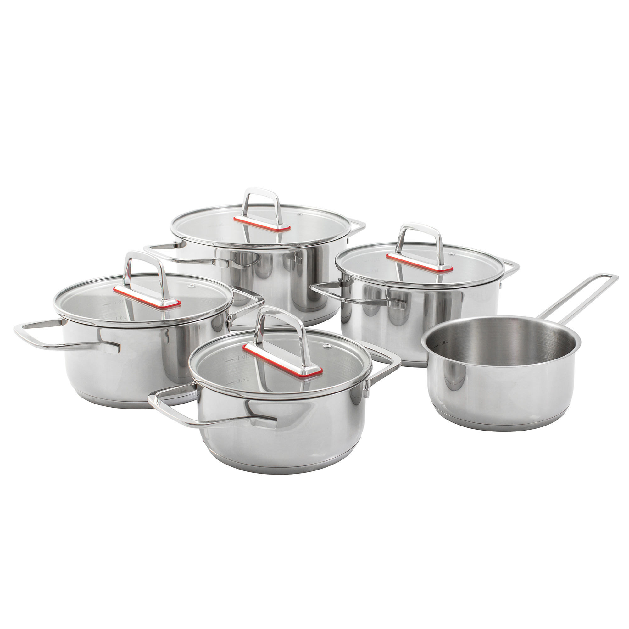 TOPFSET Jara, Edelstahl, Induktion, 9-teilig - Silberfarben, Metall - KOPF