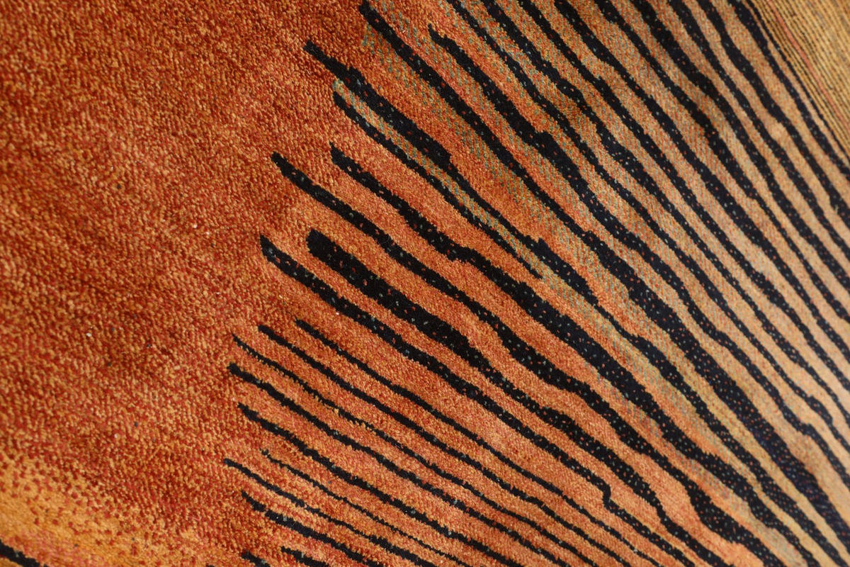 GABBEH-TEPPICH handgeknüpft Rizbaf Orange 583/416 cm Schurwolle - Orange, Textil (416/583cm) - Looma
