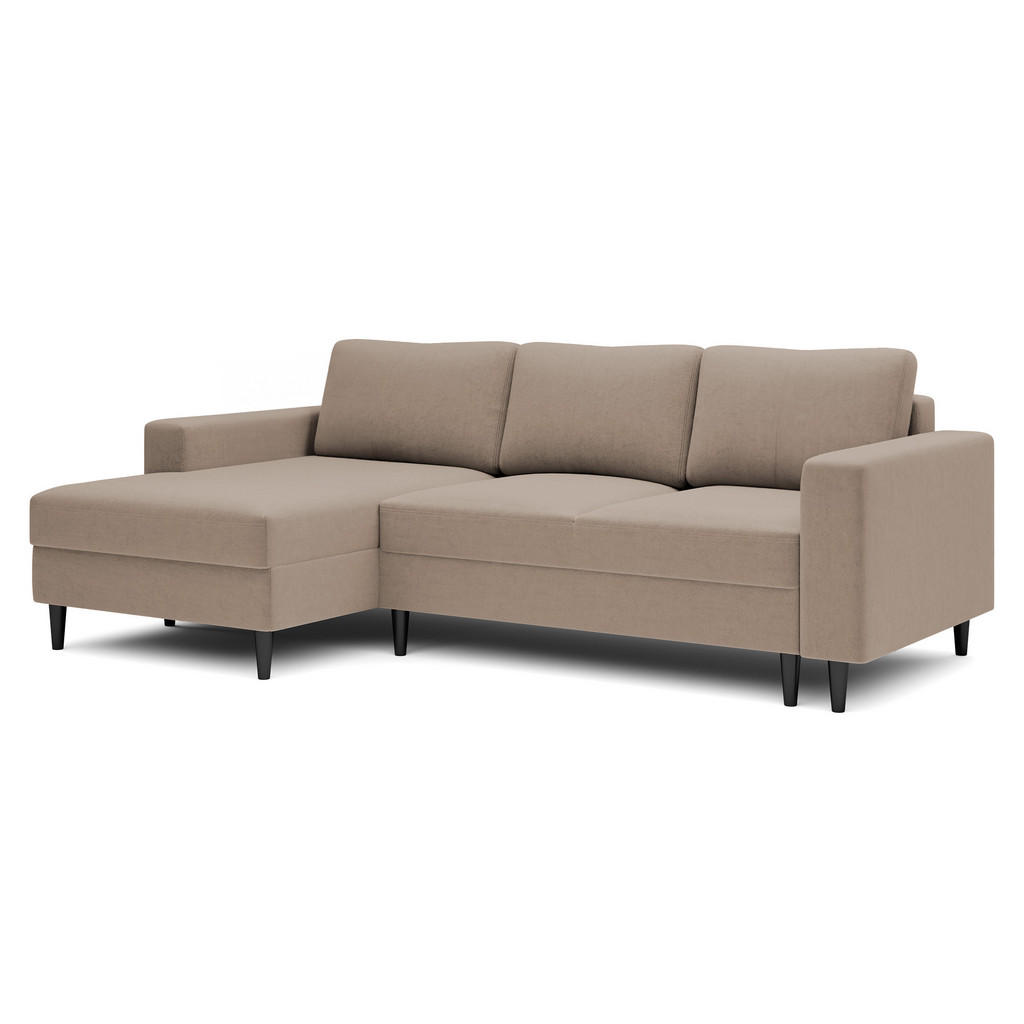 Thumbnail - Selsey Ecksofa, Mokka, Textil, L-Form, Ottomane links, 230x143 cm, Wohnzimmer, Sofas & Couches, Wohnlandschaften, Ecksof...