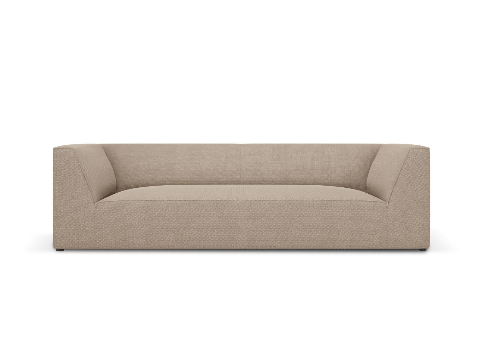 SOFA Ruby aus strukturiertem Stoff dunkelbeige 3 Sitzplätze - Taupe, Textil (93/69/232cm) - Micadoni