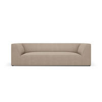 SOFA Ruby aus strukturiertem Stoff dunkelbeige 3 Sitzplätze - Taupe, Textil (93/69/232cm) - Micadoni
