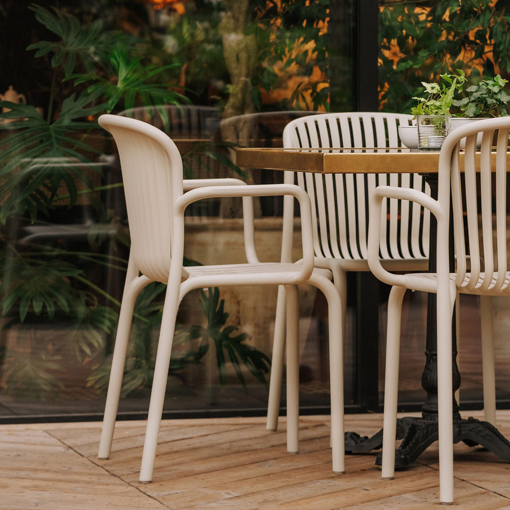Thumbnail - Konsimo® Garten, Beige, Kunststoff, 8-teilig, 6-Sitzer, Gartenmöbel, Gartenmöbel-Sets