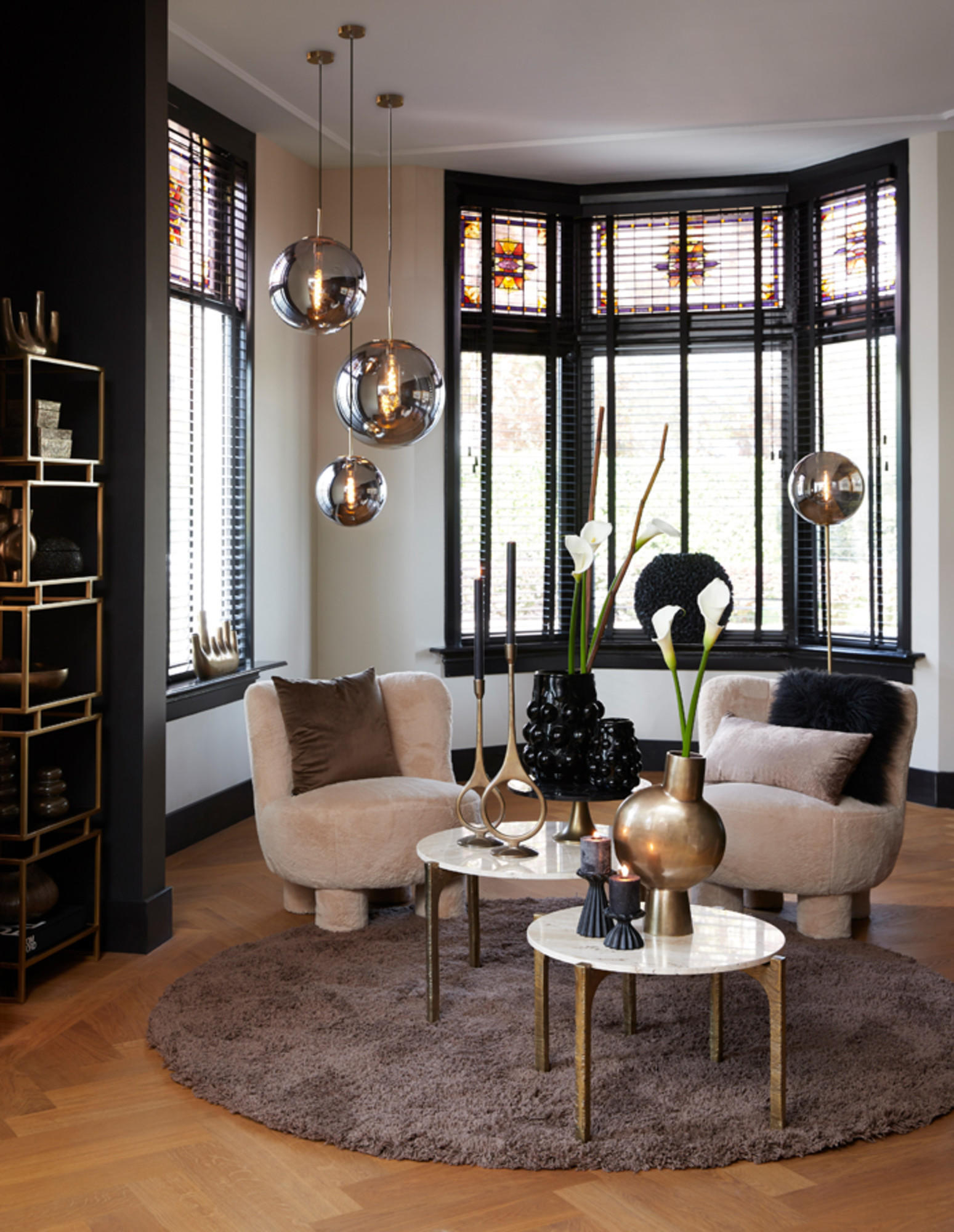 Thumbnail - Light & Living Sessel, Braun, Holz, 1-Sitzer, Rund, 76x77x79 cm, CE, Wohnzimmer, Sessel, Polstersessel