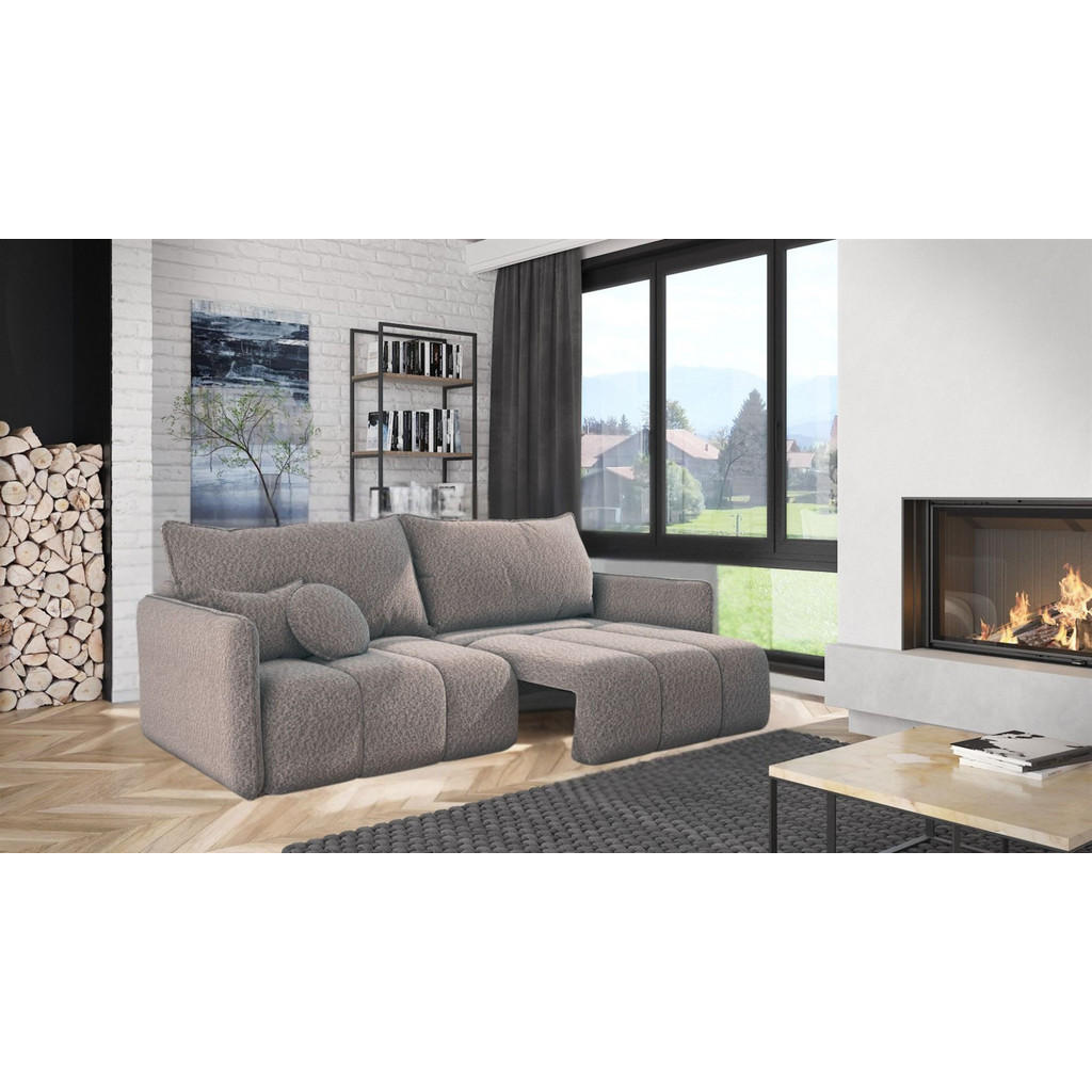 Thumbnail - Fun Möbel Schlafsofa, Creme, Textil, 216x86x102 cm, Wohnzimmer, Sofas & Couches, Schlafsofas