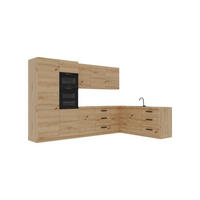 ECKKÜCHE 330 x 210 cm – Nexa K100-G330 – in Woodline / Matt - Schwarz/Eiche Artisan, Holz/Metall (330/212/58cm) - ROYAL24_MARKT