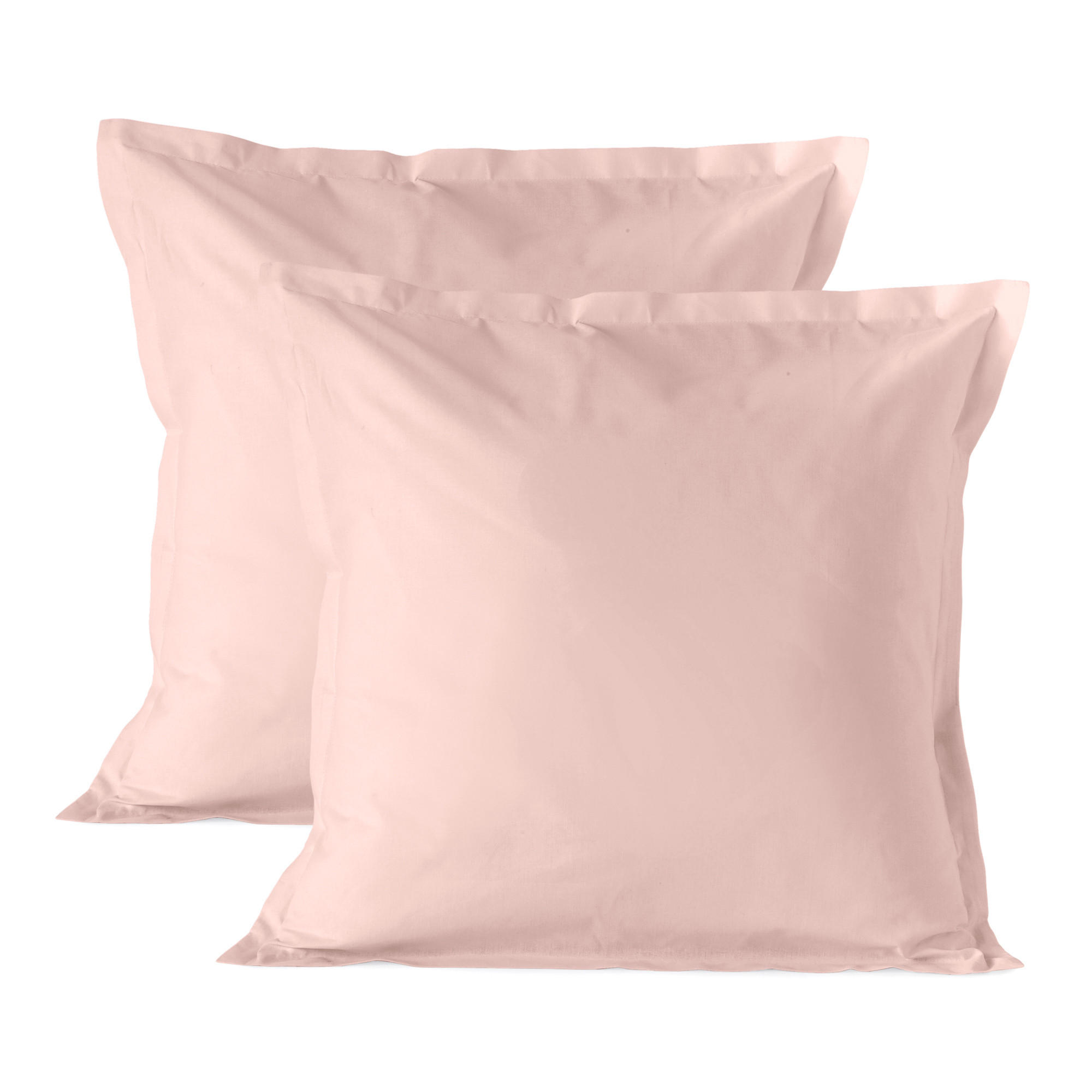 KISSENBEZUG Basic Hellrosa 60x60 cm (x2) - Rosa, Textil (60/60cm) - Happy Friday