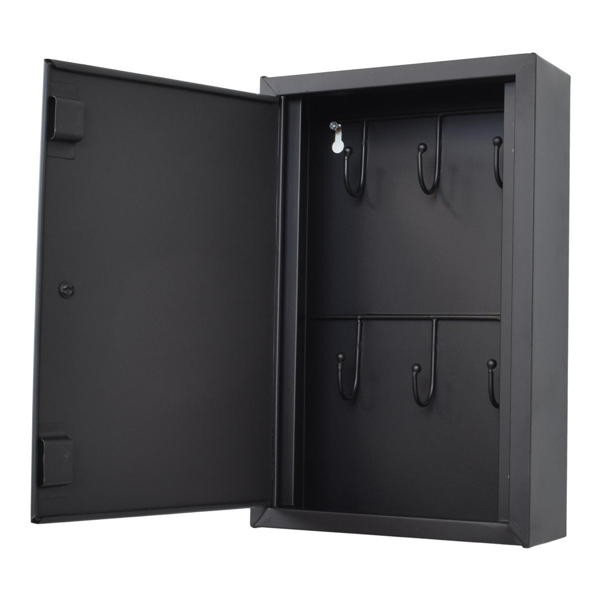 SCHLÜSSELKASTEN Cabi Schwarz - Schwarz, Metall (20/30/7cm) - LOFT42