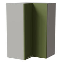 ECKHÄNGESCHRANK Brerra W14/60 Grau / RAL 6025 farngrün Matt 60 / 60 / 96cm - Grau/Grün, Holz/Holzwerkstoff (60/96/60cm) - Feldmann-Wohnen