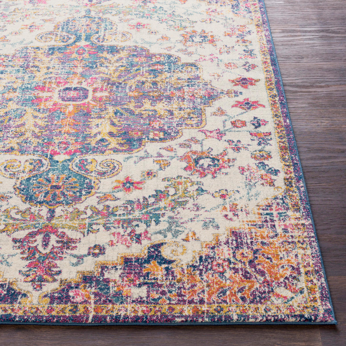 VINTAGE-TEPPICH 160/220 cm Mehrfarbig - Blau/Multicolor, Naturmaterialien/Textil (160/220cm) - LIVABLISS