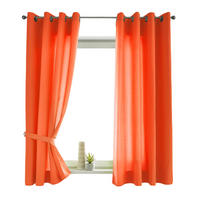 VORHANG 2ER SET BERLIN HxB 145x140cm Orange - Orange, Textil (140/145/145cm) - Gardinenbox