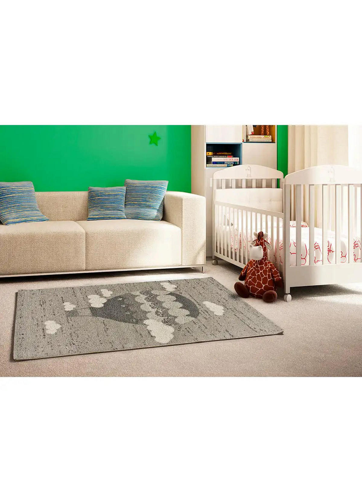 KINDERTEPPICH Grau Cranberry 115/170 cm - Grau, Naturmaterialien/Textil (115/170cm) - Atticgo