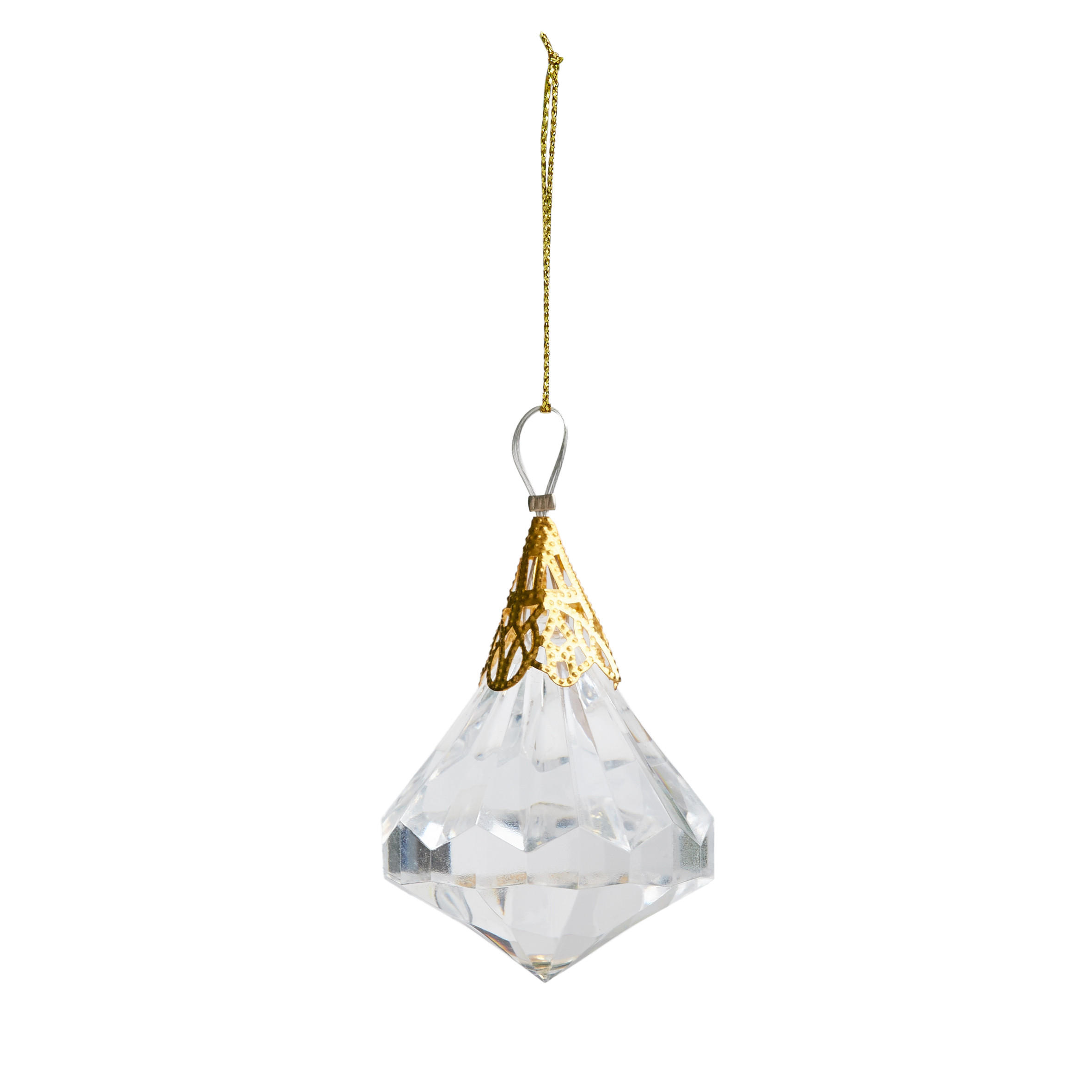 WEIHNACHTSDEKO Hängend CRISTI, 6 x 3.5 cm, Gold, Christbaumschmuck, Weihnachtsbaumdekoration, Christmas, Xmas - Goldfarben, Kunststoff (3.5/6/3.5cm) - home&you