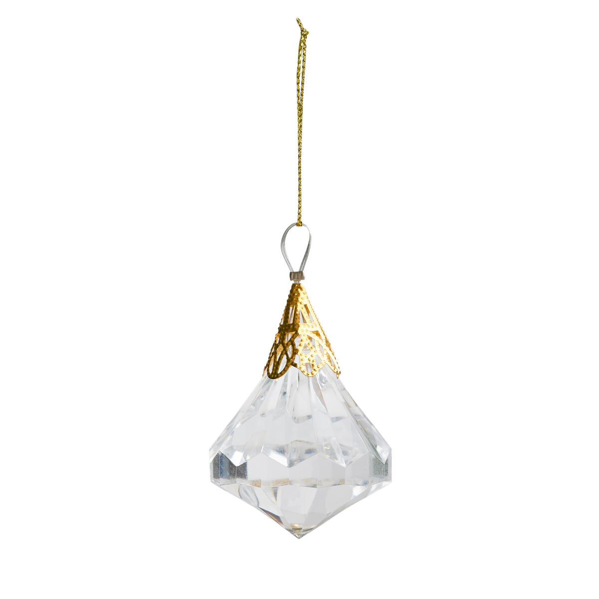 WEIHNACHTSDEKO Hängend CRISTI, 6 x 3.5 cm, Gold, Christbaumschmuck, Weihnachtsbaumdekoration, Christmas, Xmas - Goldfarben, Kunststoff (3.5/6/3.5cm) - home&you