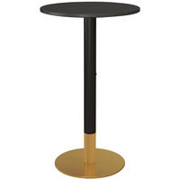 BARTISCH DE-14736 rund mit Stahlgestell Schwarz - Schwarz, Holzwerkstoff (60/60/102cm) - ComfortXL