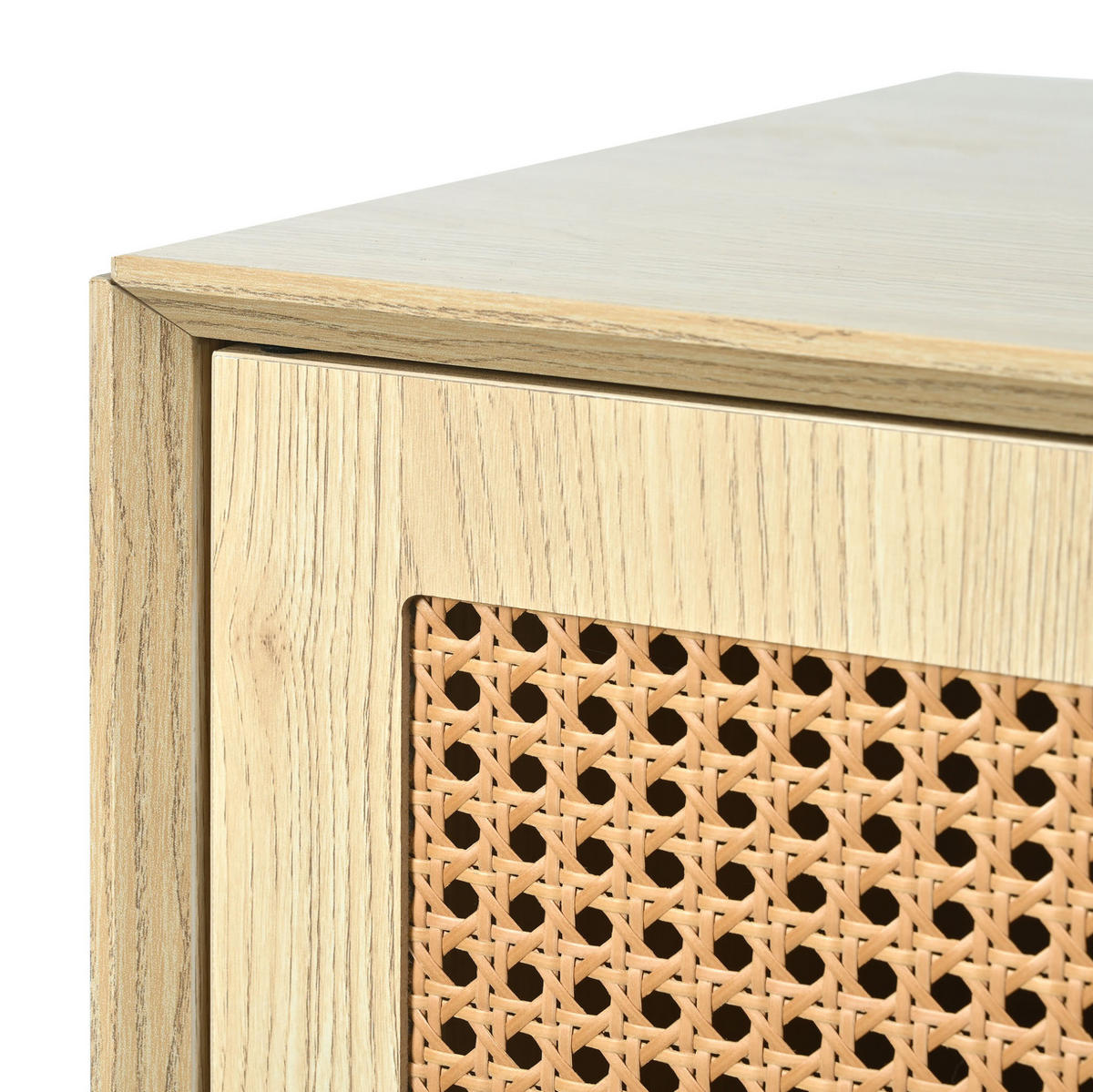 KOMMODE aus MDF 120x40x80cm in Eiche mit Schublade & Magnettüren - Eichefarben, Holzwerkstoff (120/80/40cm) - Modfu