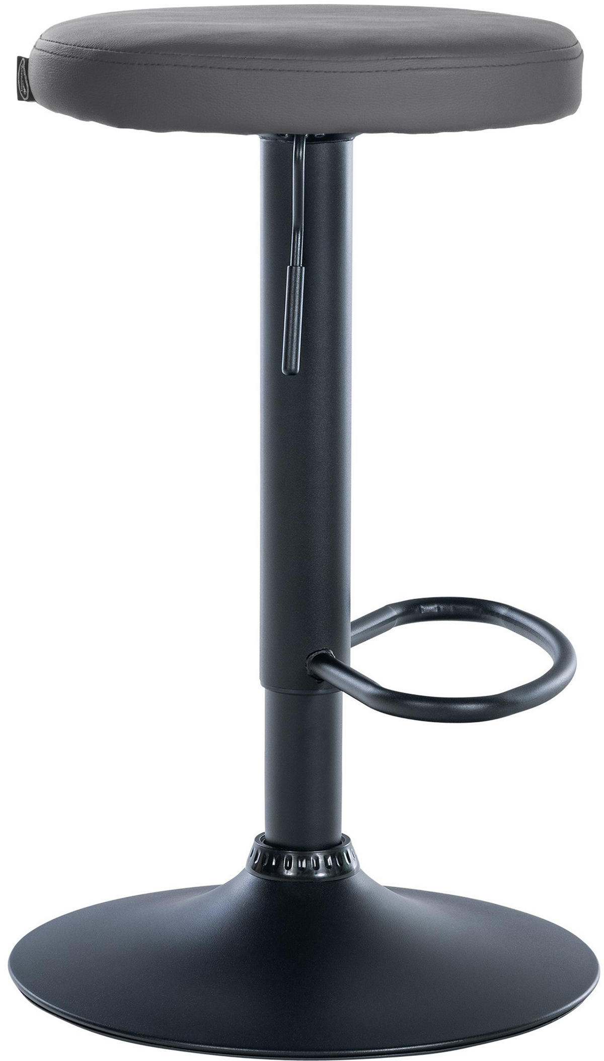 BARHOCKER 2er Set Pontius Kunstleder schwarz grau - Schwarz/Grau, Kunststoff/Metall (38.5/81/38.5cm) - TPFLiving