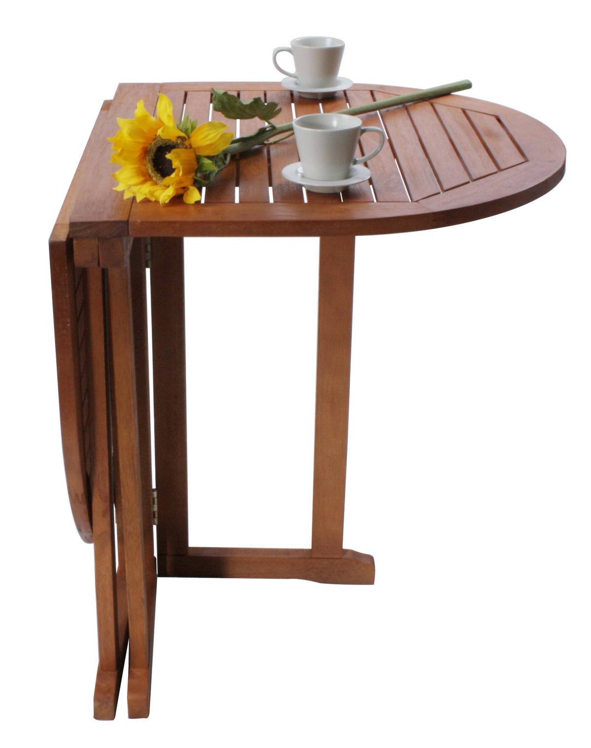 GARTENTISCH Nancy oval klappbar Klapptisch - Braun, Holz (120/70/73cm) - DELUKE