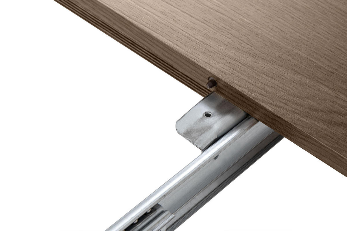 ESSTISCH ROSTEL Ausziehbar 100-140cm Rund, lefkas/schwarz - Schwarz/Braun, Holz (100/140/75cm) - KONSIMO®