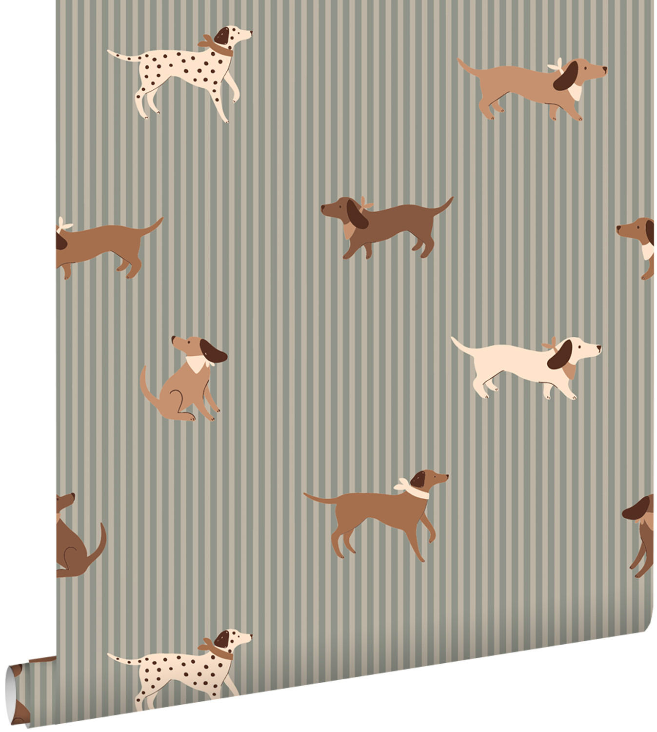 TAPETE Hunde 50 x 900 cm - Blau, Papier (50/0.1cm) - ESTAhome