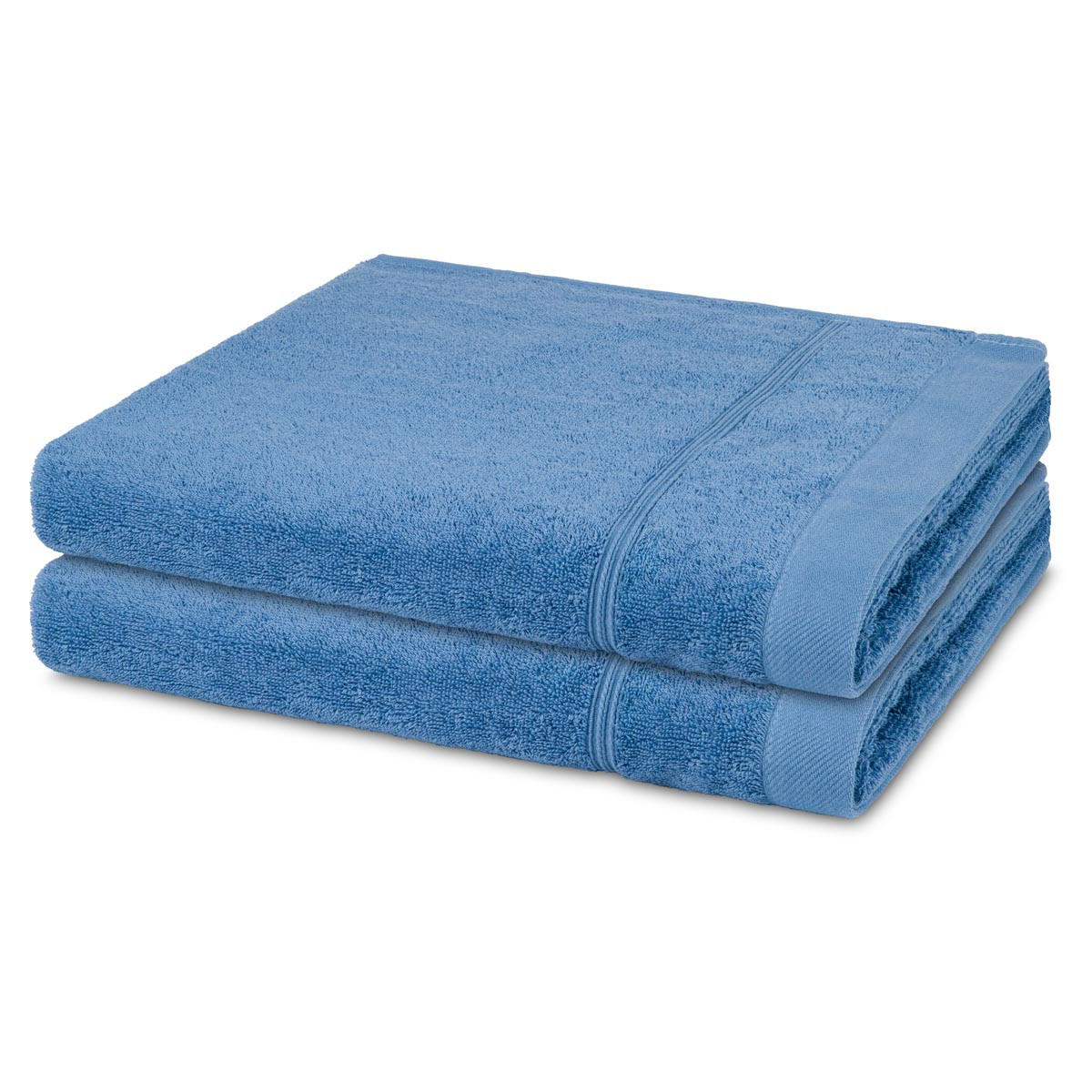 DUSCHTUCH Rubin 2er-Set - Blau, Textil (70/140cm) - Ross