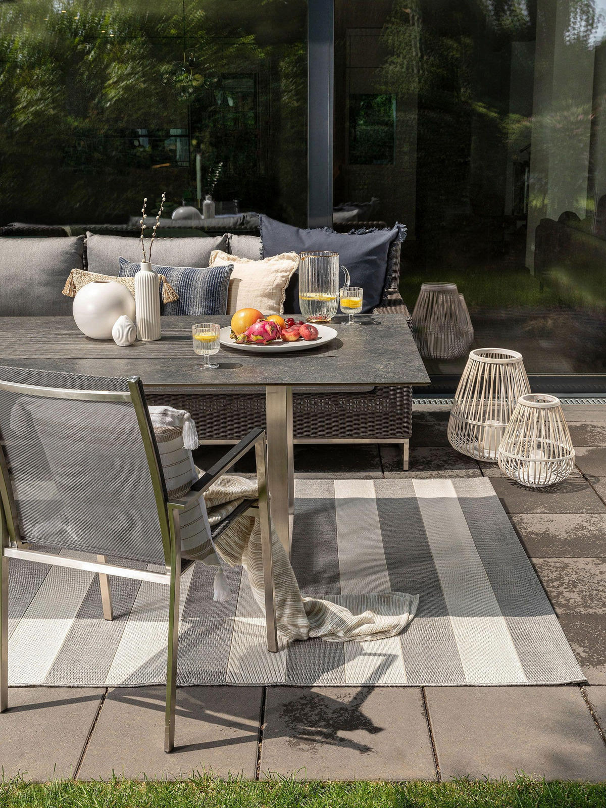 OUTDOORTEPPICH Metro Grau 140x200 cm - Grau, Textil (140/200cm) - benuta Nest