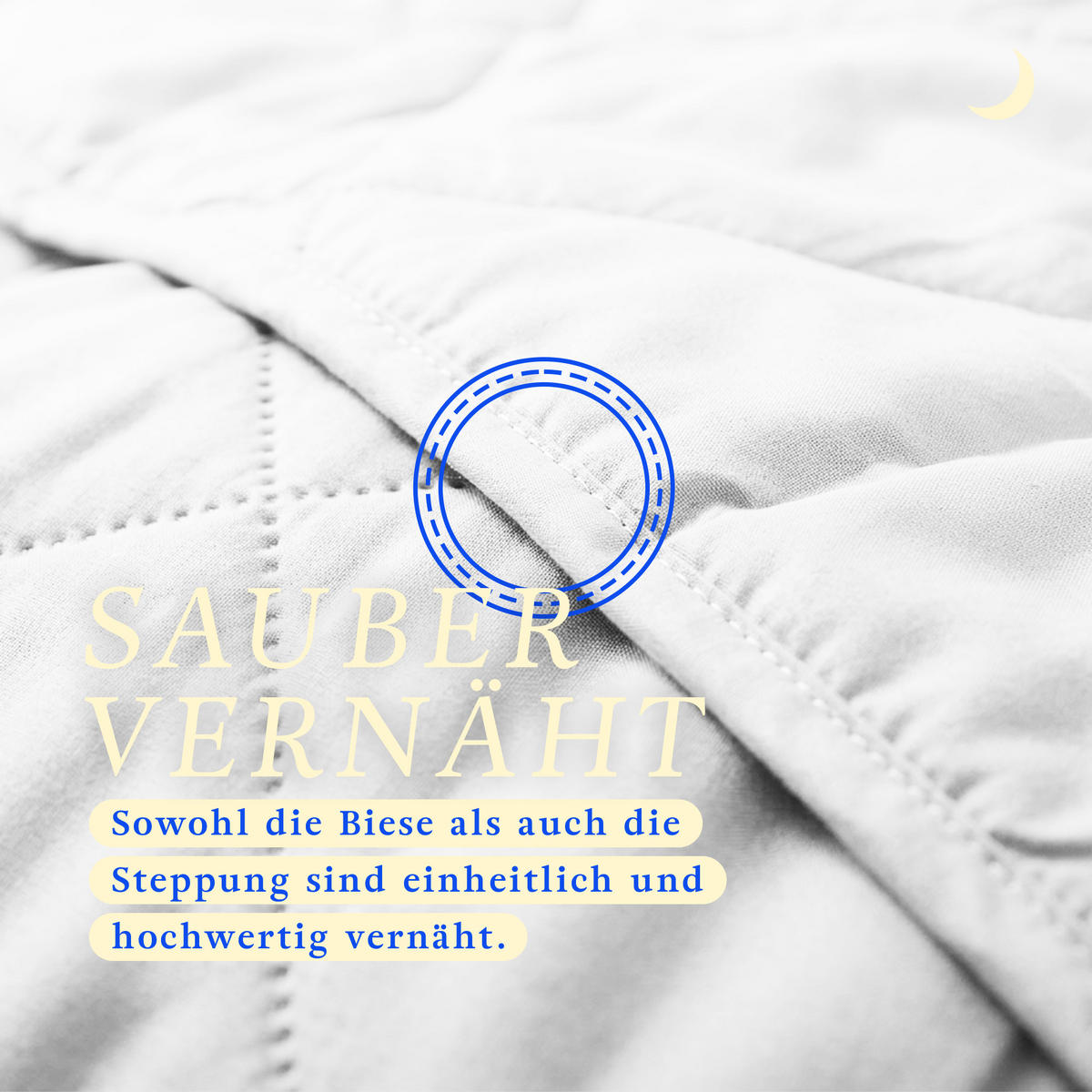 SOMMERBETT Steppbett leicht Weiß 200x200 cm - Weiß, Textil (200/200cm) - Bestlivings