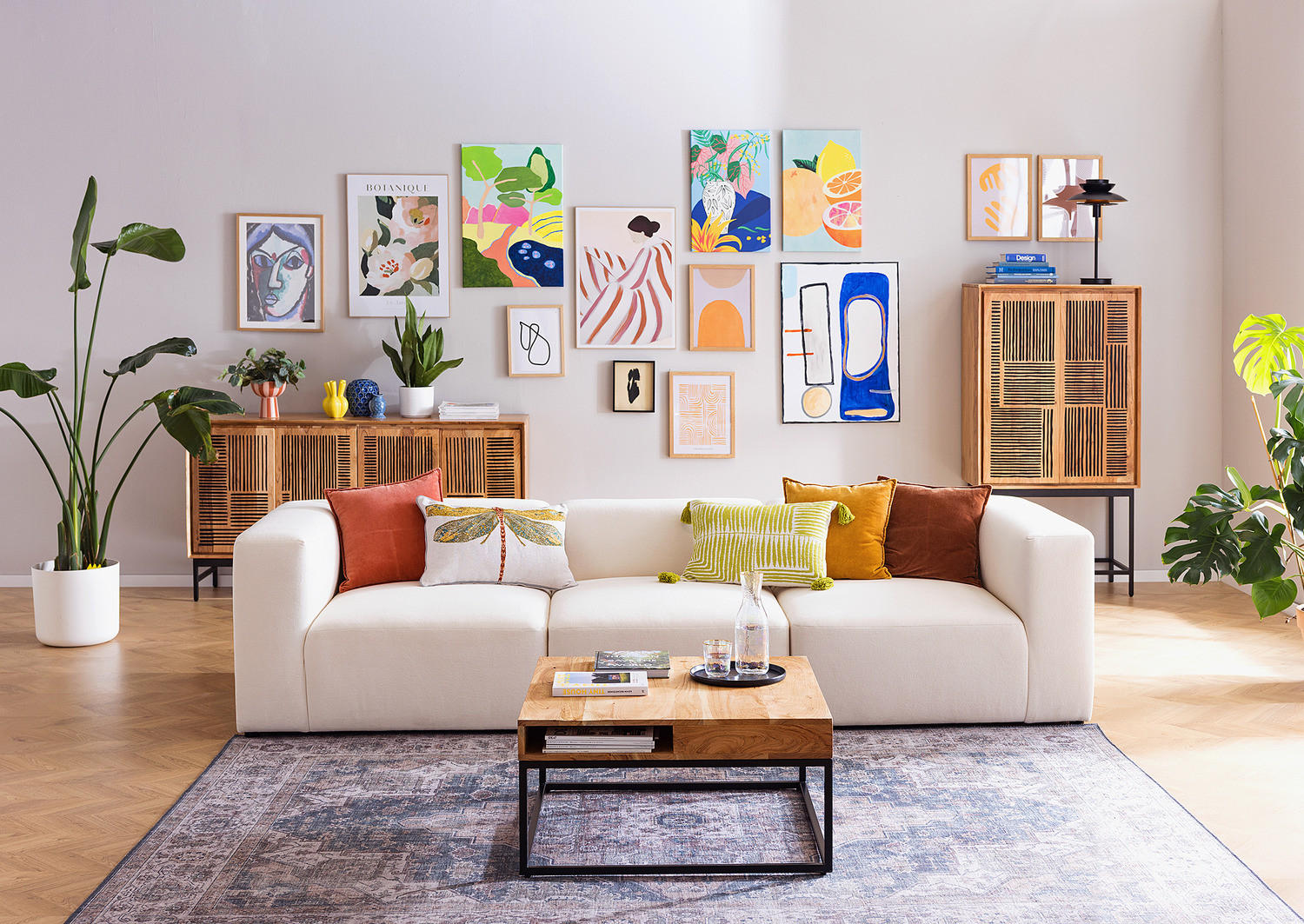 COUCHTISCH - Akazie / Schwarz - Schwarz/Akaziefarben, Holz (80/80/40cm) - home24